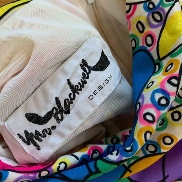 1970s mr blackwell bold floral jersey maxi gown - Picture 7 of 7